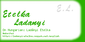 etelka ladanyi business card