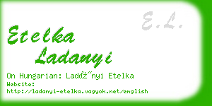 etelka ladanyi business card